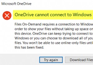 ফাইলগুলি অ্যাক্সেস করার সময় OneDrive উইন্ডোজ ত্রুটির সাথে সংযোগ করতে পারে না 
