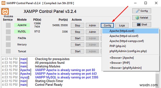 Apache উইন্ডোজ 11/10 এ XAMPP কন্ট্রোল প্যানেল থেকে শুরু হচ্ছে না 
