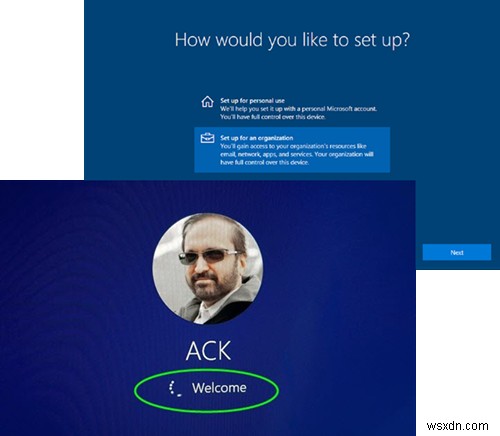 Windows 10 OOBE এর পরিবর্তে ওয়েলকাম স্ক্রিনে বুট করে 
