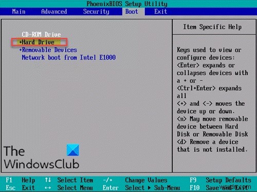 Windows 11/10-এর বুট মেনুতে হার্ড ড্রাইভ দেখা যাচ্ছে না 