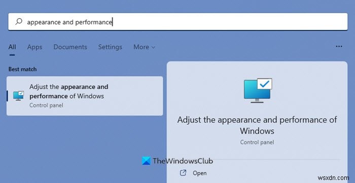 Windows 11/10-এ ভিজ্যুয়াল ইফেক্ট টুইক করে পারফরম্যান্স অপ্টিমাইজ করুন 