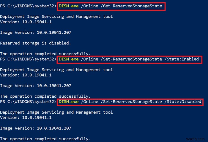 উইন্ডোজ 11/10 এ সংরক্ষিত স্টোরেজ নিষ্ক্রিয় বা সক্ষম করার জন্য DISM কমান্ড 