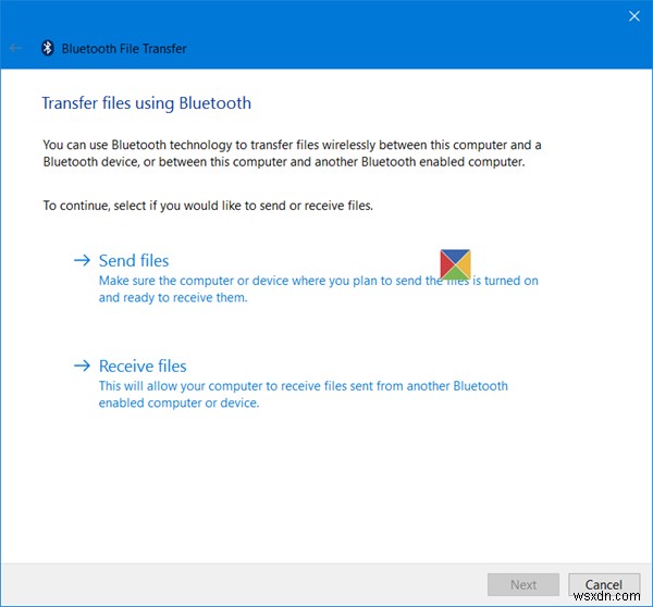 উইন্ডোজ 10-এ ব্লুটুথ ফাইল ট্রান্সফার ব্যবহার করে কীভাবে ফাইল পাঠাবেন বা গ্রহণ করবেন 