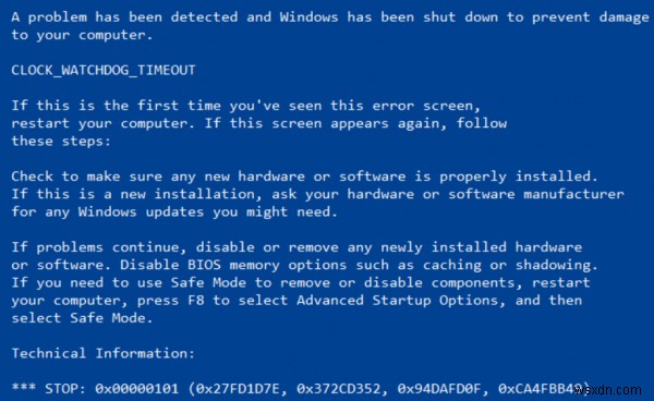 Windows 11/10 এ CLOCK_WATCHDOG_TIMEOUT নীল স্ক্রীন ত্রুটি 