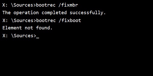 Windows 11/0-এ Bootrec/Fixboot-এর জন্য এলিমেন্ট পাওয়া যায়নি ত্রুটি ঠিক করুন 