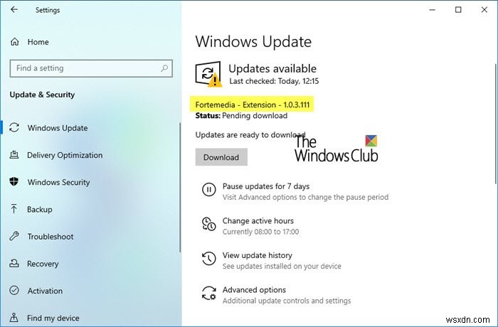 Windows 10 এ ফোর্টমিডিয়া এক্সটেনশন আপডেট কি? 