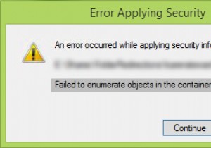 কন্টেইনারে বস্তু গণনা করতে ব্যর্থ হয়েছে, অ্যাক্সেস অস্বীকার করা হয়েছে 