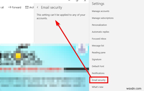 এই সেটিং আপনার কোনো অ্যাকাউন্টে প্রয়োগ করা যাবে না - ইমেল নিরাপত্তা 
