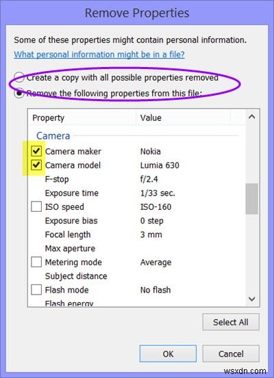 Windows 11/10-এ ফটো, ফাইল থেকে বৈশিষ্ট্য এবং ব্যক্তিগত তথ্য সরান 