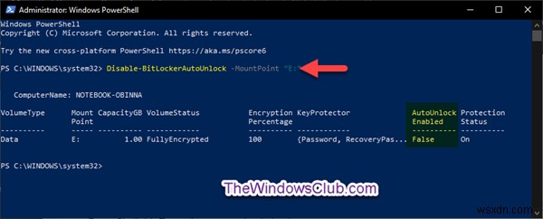 Windows 10-এ BitLocker এনক্রিপ্ট করা ডেটা ড্রাইভের জন্য অটো-আনলক চালু বা বন্ধ করুন 