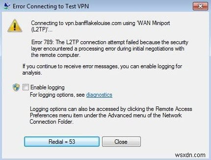 VPN ত্রুটি 789 ঠিক করুন, Windows 10 এ L2TP সংযোগের প্রচেষ্টা ব্যর্থ হয়েছে 