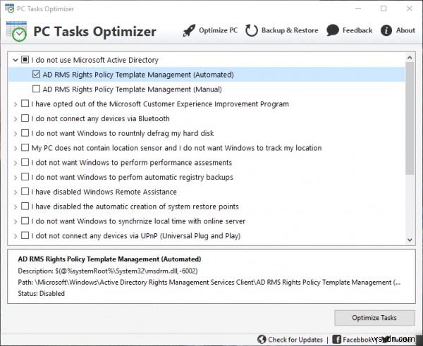 PC Tasks Optimizer হল একটি বিনামূল্যের সফটওয়্যার যা Windows শিডিউল করা কাজগুলি পরিচালনা করতে পারে 