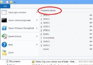 উইন্ডোজ 10-এ ফাইল এক্সপ্লোরারে ঘন ঘন স্থানের তালিকা থেকে আইটেমগুলি সরান 