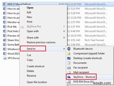 Windows 11/10-এ  পাঠুন  মেনুতে OneDrive শর্টকাট যোগ করুন 