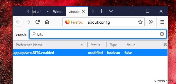 আপডেট ডাউনলোড করতে Windows BITS পরিষেবা ব্যবহার করা থেকে Firefox-কে ব্লক করুন 