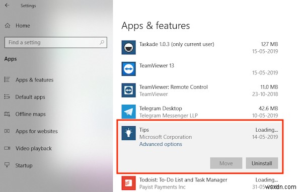 উইন্ডোজ 10-এ টিপস অ্যাপ কীভাবে আনইনস্টল করবেন 