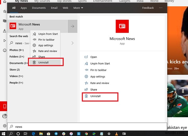 উইন্ডোজ 10 এ কীভাবে মাইক্রোসফ্ট নিউজ অ্যাপ আনইনস্টল করবেন 