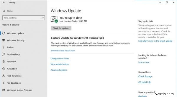 Windows 10 v1903 মে 2019 নতুন বৈশিষ্ট্যের তালিকা আপডেট করুন 