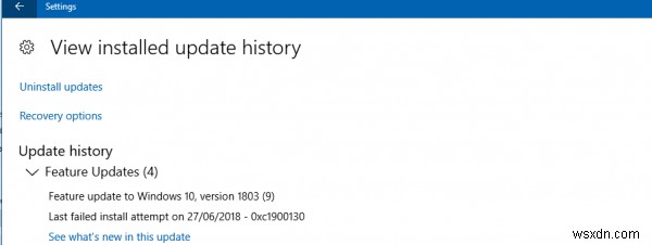 Windows 10-এ Windows আপডেট ত্রুটি 0xc1900130 ঠিক করুন 