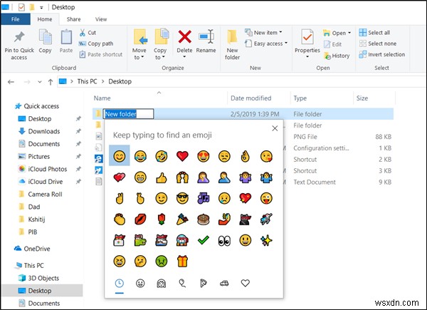 উইন্ডোজ 10-এ ফাইল এবং ফোল্ডারের নামগুলিতে ইমোজিগুলি কীভাবে যুক্ত করবেন 