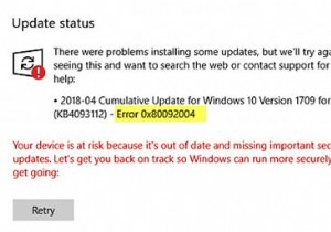উইন্ডোজ আপডেট ত্রুটি 0x80092004 ঠিক করুন 