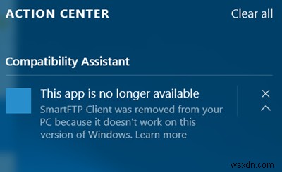 এই অ্যাপটি আর Windows 10-এ বিজ্ঞপ্তি উপলব্ধ নেই 
