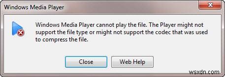 উইন্ডোজ মিডিয়া প্লেয়ার উইন্ডোজ 10 এ ফাইল চালাতে পারে না 