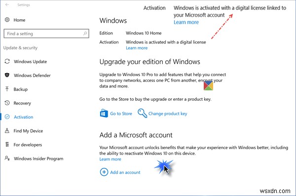 উইন্ডোজ 10 লাইসেন্সকে মাইক্রোসফ্ট অ্যাকাউন্টের সাথে কীভাবে লিঙ্ক করবেন 
