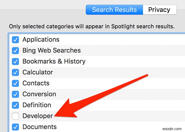আপনার ম্যাকের স্পটলাইট থেকে বিকাশকারী অনুসন্ধানের ফলাফলগুলি কীভাবে বাদ দেওয়া যায় 