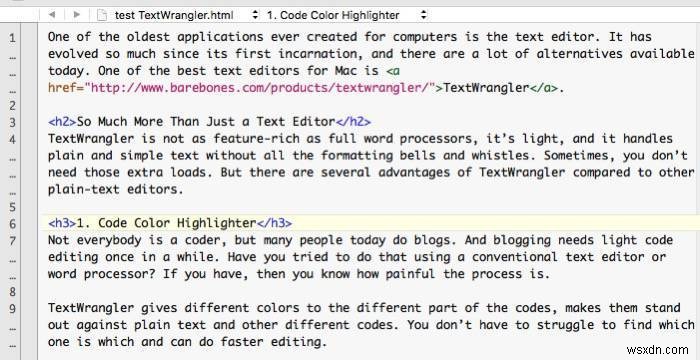 TextWrangler:স্টেরয়েডের উপর একটি সাধারণ ম্যাক টেক্সট এডিটর 
