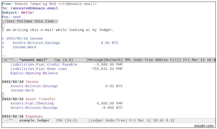 Emacs-এ লেজার মোড দিয়ে কীভাবে আপনার অর্থ পরিচালনা করবেন 