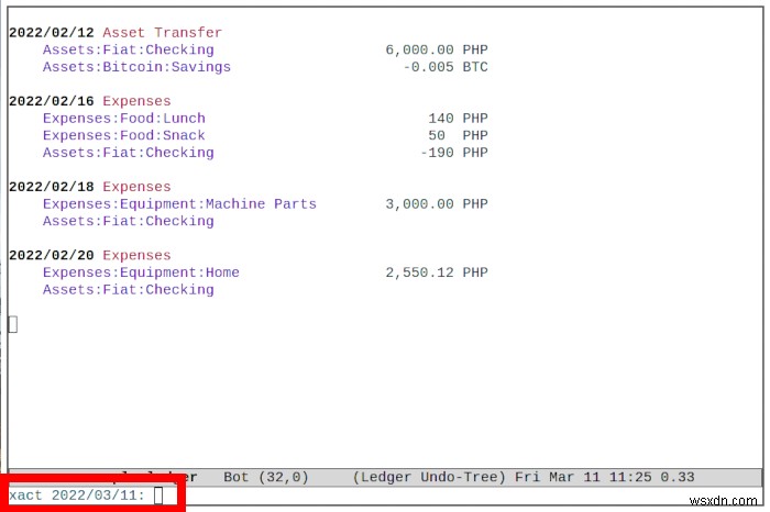 Emacs-এ লেজার মোড দিয়ে কীভাবে আপনার অর্থ পরিচালনা করবেন 