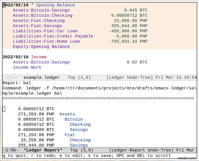 Emacs-এ লেজার মোড দিয়ে কীভাবে আপনার অর্থ পরিচালনা করবেন 