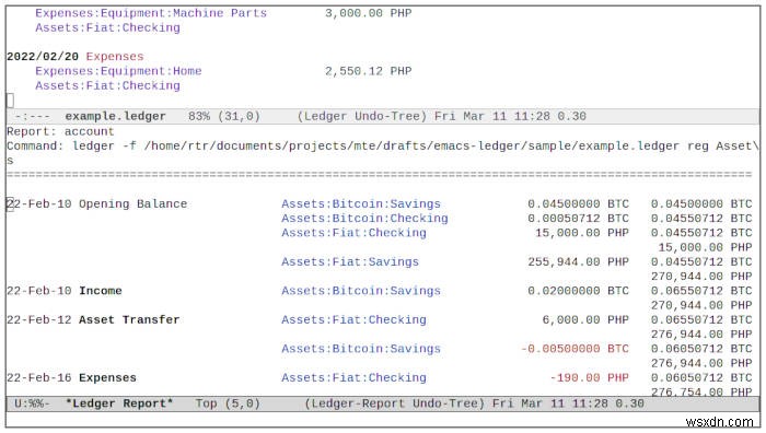 Emacs-এ লেজার মোড দিয়ে কীভাবে আপনার অর্থ পরিচালনা করবেন 