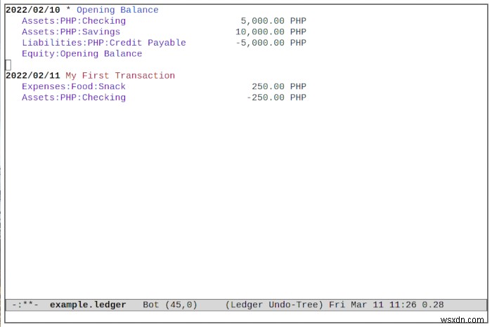 Emacs-এ লেজার মোড দিয়ে কীভাবে আপনার অর্থ পরিচালনা করবেন 