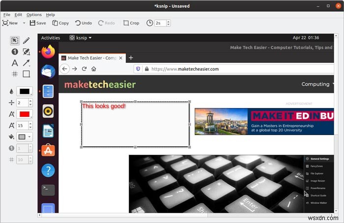 লিনাক্সে Ksnip-এর সাহায্যে কীভাবে স্ক্রিনশট নেওয়া এবং টীকা করা যায় 