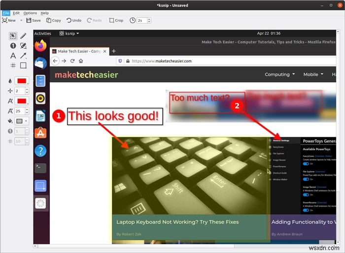 লিনাক্সে Ksnip-এর সাহায্যে কীভাবে স্ক্রিনশট নেওয়া এবং টীকা করা যায় 