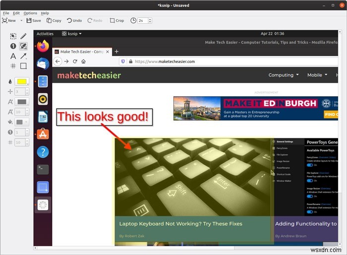 লিনাক্সে Ksnip-এর সাহায্যে কীভাবে স্ক্রিনশট নেওয়া এবং টীকা করা যায় 