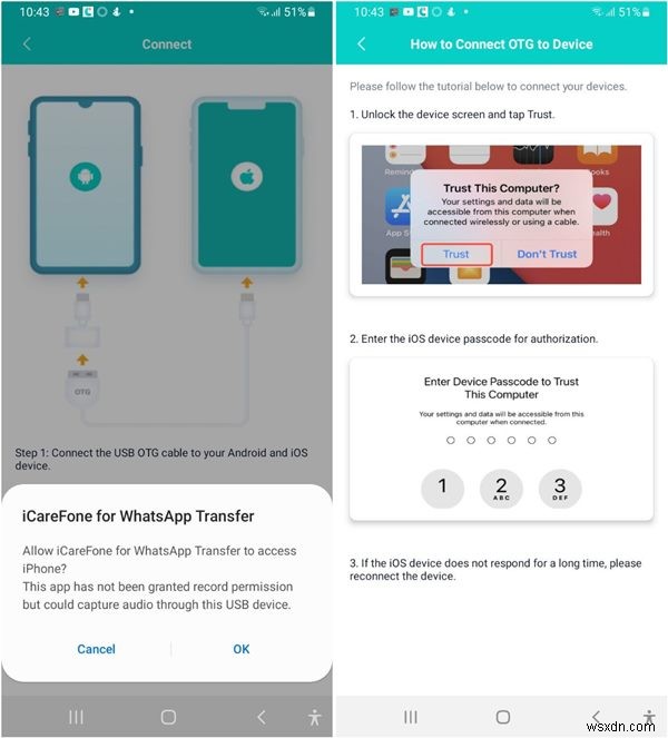 iCareFone স্থানান্তর পর্যালোচনা:Android থেকে iOS এ WhatsApp স্থানান্তর করুন 