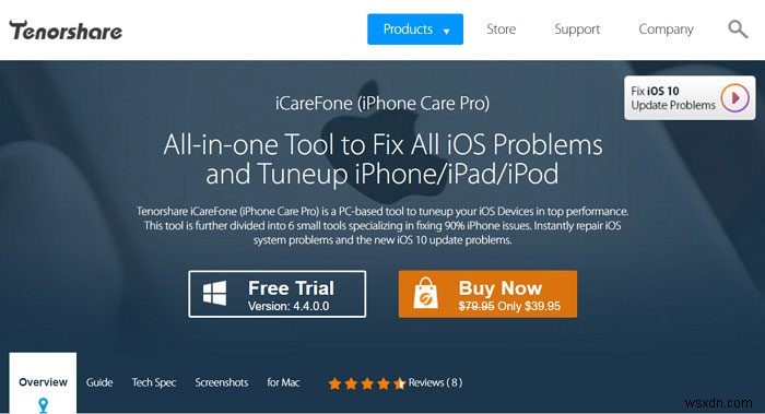 iCareFone-এর মাধ্যমে Windows 10-এ আপনার iPhone ব্যাক আপ এবং পরিচালনা করুন 