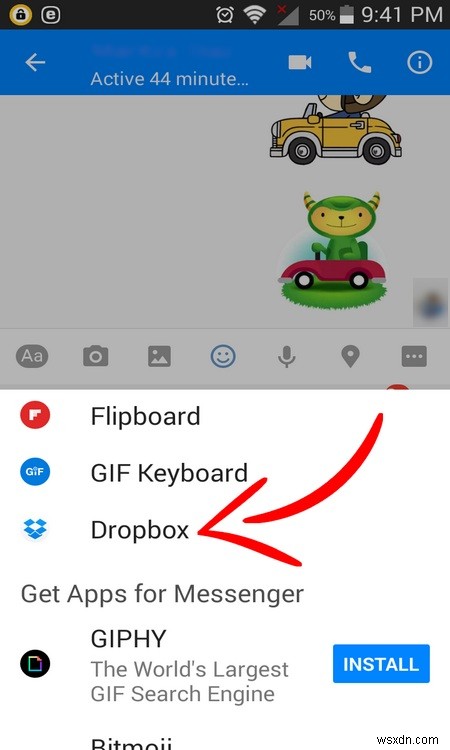 ফেসবুক মেসেঞ্জারে কীভাবে একটি ড্রপবক্স ফাইল পাঠাবেন 