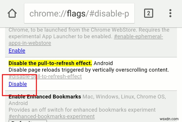 অ্যান্ড্রয়েডে ক্রোমের পুল টু রিফ্রেশ বৈশিষ্ট্যটি কীভাবে অক্ষম করবেন [দ্রুত টিপস] 