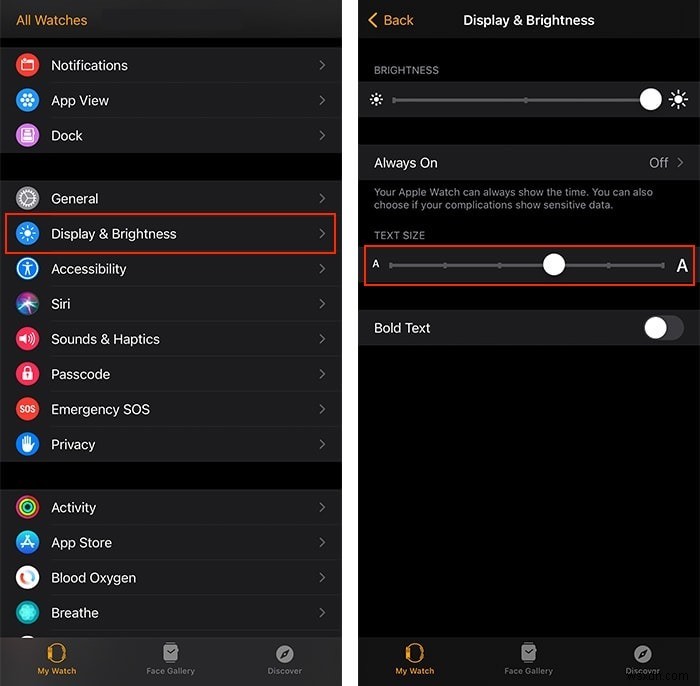 আপনার অ্যাপল ওয়াচে পাঠ্যের আকার কীভাবে বাড়ানো যায় 