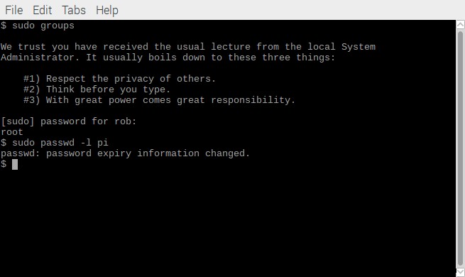 রাস্পবেরি পাই (রাস্পবিয়ান ওএস) এ কীভাবে আপনার পাসওয়ার্ড পরিবর্তন করবেন 