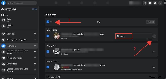 ফেসবুকে মন্তব্য, লাইক এবং প্রতিক্রিয়া কীভাবে মুছবেন 