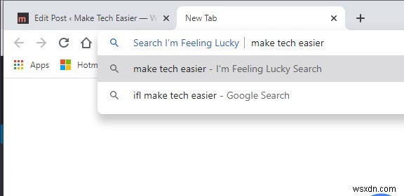 কিভাবে Chrome Omnibox-এ  I am Feeling Lucky  যোগ করবেন 