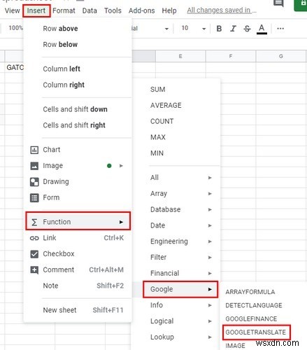 গুগল শীটে গুগল ট্রান্সলেট কীভাবে ব্যবহার করবেন 