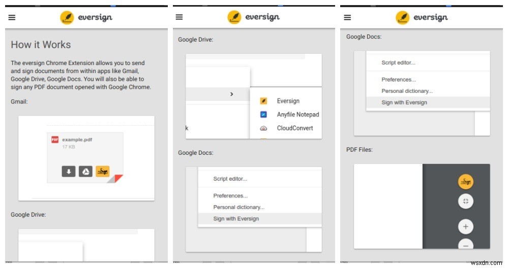 Eversign:Chrome-এ নথিতে স্বাক্ষর করার সুবিধাজনক উপায়