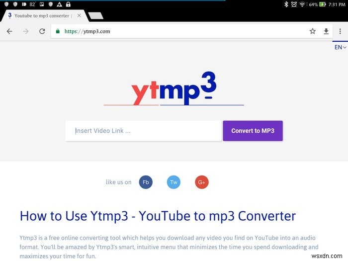 Ytmp3 সহ YouTube ভিডিওগুলিকে দ্রুত MP3 তে রূপান্তর করুন 