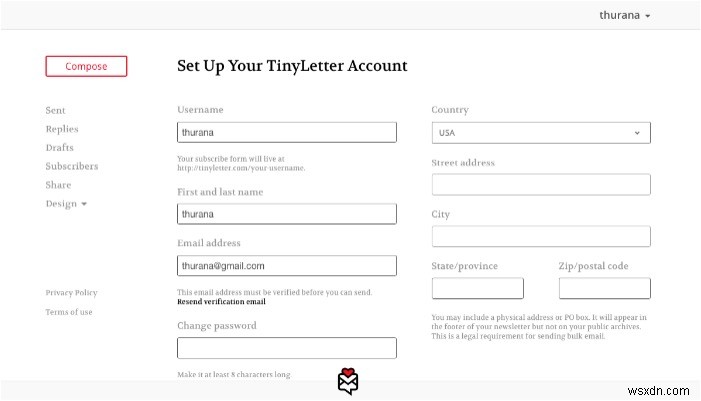 TinyLetter এর সাথে বিনামূল্যে ইমেল সাবস্ক্রিপশন পরিষেবা কীভাবে সেট আপ করবেন 